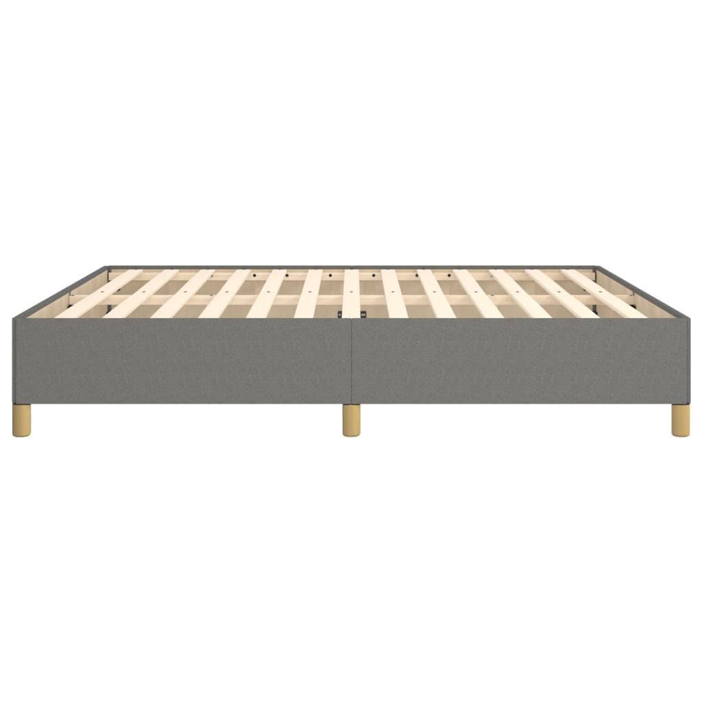 vidaXL Bed Frame without Mattress Dark Grey 183x203 cm King Fabric
