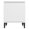 vidaXL Bed Cabinet with Metal Legs White 40x30x50 cm
