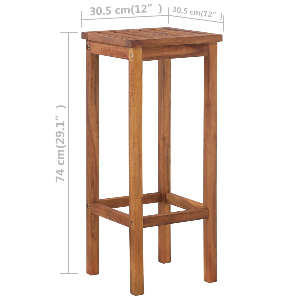 vidaXL 3 Piece Garden Bar Set Solid Wood Acacia