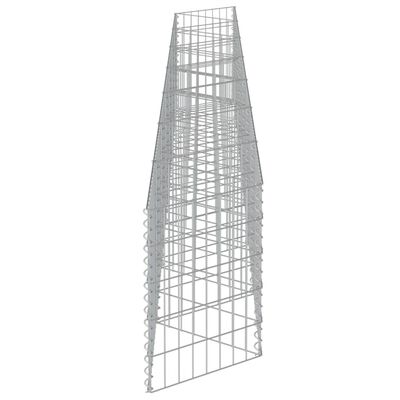 vidaXL Gabion Wall Galvanised Steel 450x30x50 cm