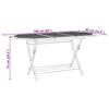 vidaXL 7 Piece Garden Dining Set Leaf Pattern Fabric and Solid Wood
