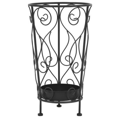 vidaXL Umbrella Stand Vintage Style Metal 26x46 cm Black