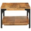 vidaXL 2-Layer Coffee Table 100x55x38 cm Solid Wood Mango and Steel