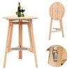 vidaXL Foldable Bar Table 78 cm Fir Wood