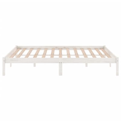 vidaXL Bed Frame without Mattress White Solid Wood 200x200 cm, white vidaXL Bed Frame without Mattress White Solid Wood 200x200 cm