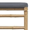 vidaXL Garden Footrest with Dark Grey Cushion Bamboo
