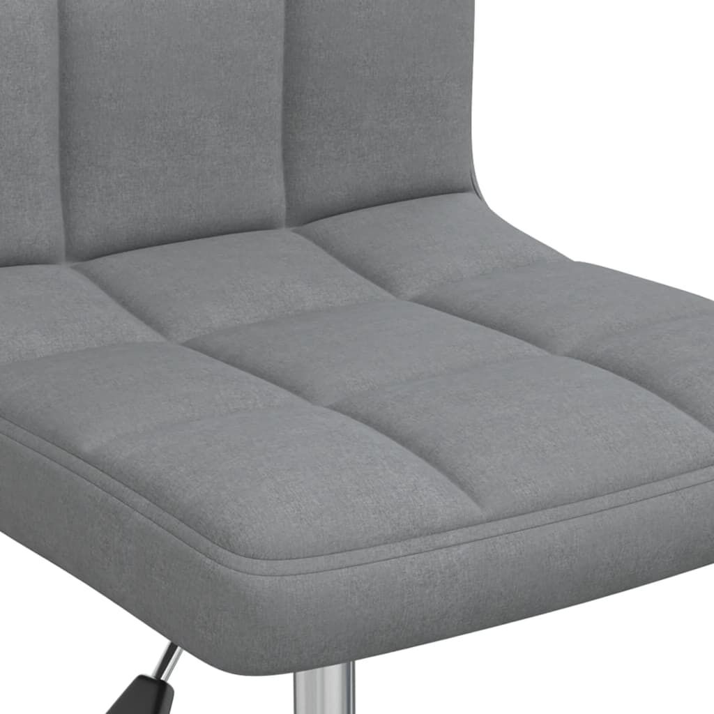vidaXL Swivel Dining Chair Light Grey Fabric