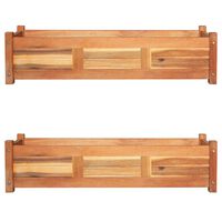 vidaXL Garden Raised Beds 2 pcs Acacia Wood 100x30x25 cm,  vidaXL Garden Raised Beds 2 pcs Acacia Wood 100x30x25 cm