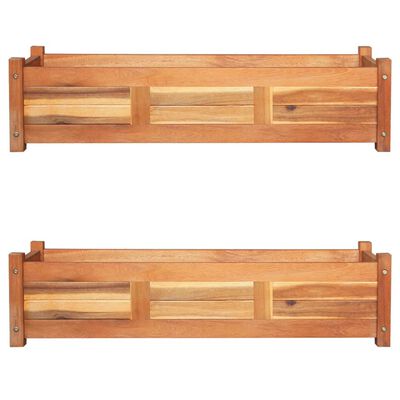 vidaXL Garden Raised Beds 2 pcs Acacia Wood 100x30x25 cm,  vidaXL Garden Raised Beds 2 pcs Acacia Wood 100x30x25 cm