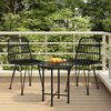 vidaXL 3 Piece Garden Dining Set Black Poly Rattan