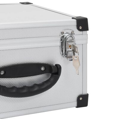 vidaXL CD Case for 40 CDs Aluminium ABS Silver, silver vidaXL CD Case for 40 CDs Aluminium ABS Silver