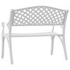 vidaXL Garden Bench 102 cm Cast Aluminium White