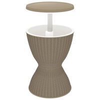 vidaXL 3-in-1 Ice Cooler Table Light Brown Polypropylene, brown vidaXL 3-in-1 Ice Cooler Table Light Brown Polypropylene