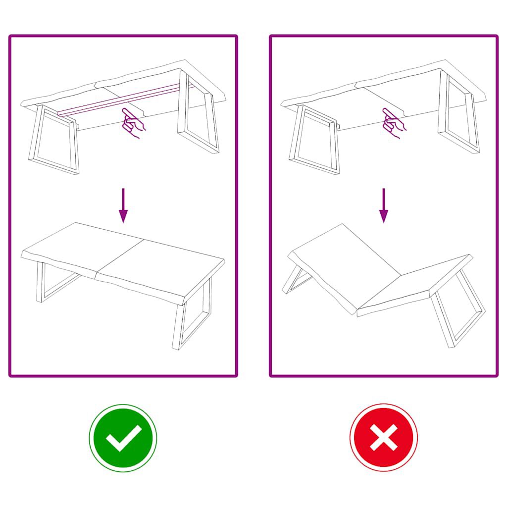 vidaXL Table Top Light Brown 120x60x(2-4) cm Treated Solid Wood Oak, light brown vidaXL Table Top Light Brown 120x60x(2-4) cm Treated Solid Wood Oak