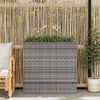 vidaXL Garden Raised Bed with 4 Pots Poly Rattan White