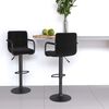 vidaXL Bar Stools 2 pcs Black Fabric