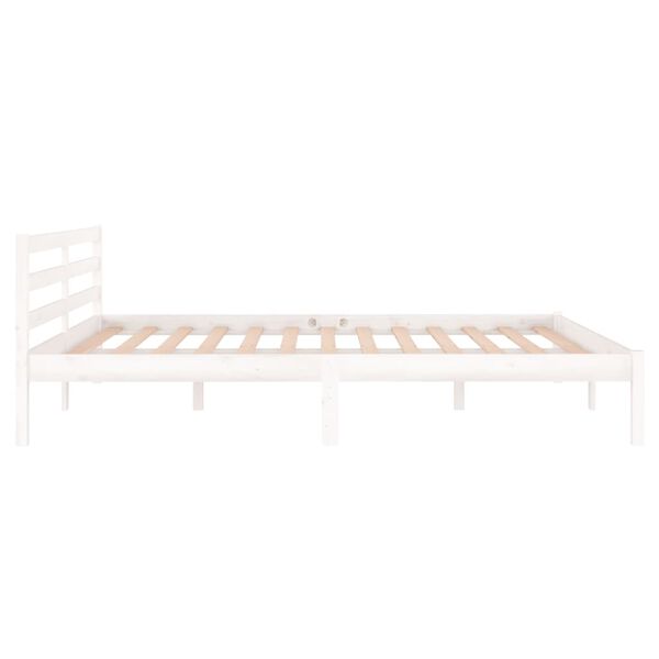 vidaXL Bed Frame without Mattress Solid Wood Pine 160x200cm White