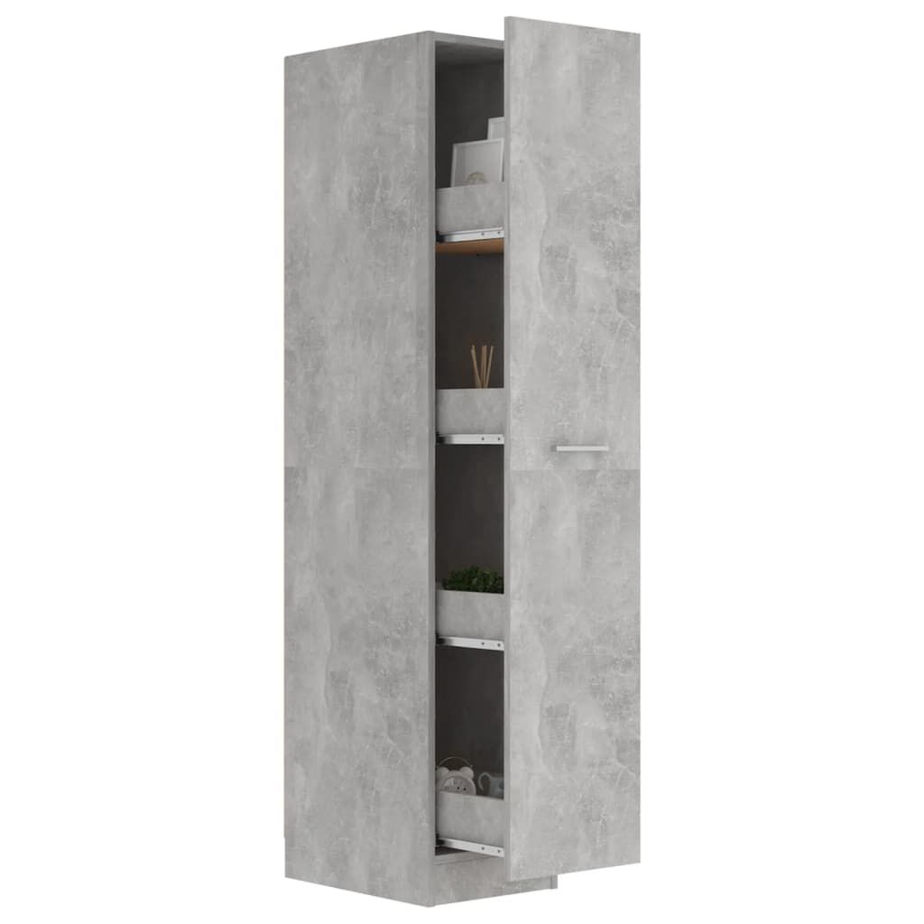 vidaXL Apothecary Cabinet Concrete Grey 30x42.5x150 cm Engineered Wood