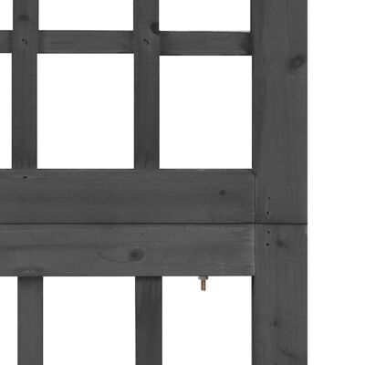 vidaXL 4-Panel Room Divider/Trellis Solid Fir Wood Black 161x180 cm, black vidaXL 4-Panel Room Divider/Trellis Solid Fir Wood Black 161x180 cm