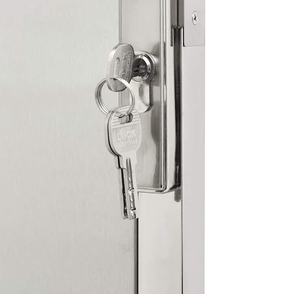 vidaXL Garden Gate 100x150 cm Stainless Steel