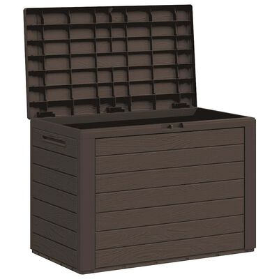 vidaXL Garden Storage Box Brown 78x44x55 cm, brown vidaXL Garden Storage Box Brown 78x44x55 cm