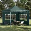 vidaXL Party Tent Sidewall 2 pcs with Window PE Green