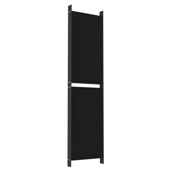 vidaXL 6-Panel Room Divider Black 300x200 cm Fabric