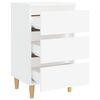 vidaXL Bed Cabinets with Solid Wood Legs 2 pcs White 40x35x69 cm