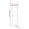 vidaXL Towel Ladder 170 cm Solid Wood Walnut