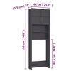 vidaXL Washing Machine Cabinet Grey 64x25.5x190 cm Engineered Wood