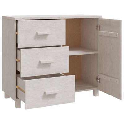 vidaXL Sideboard HAMAR White 90x40x80 cm Solid Pinewood, white vidaXL Sideboard HAMAR White 90x40x80 cm Solid Pinewood