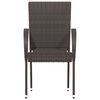 vidaXL Stackable Outdoor Chairs 2 pcs Poly Rattan Brown