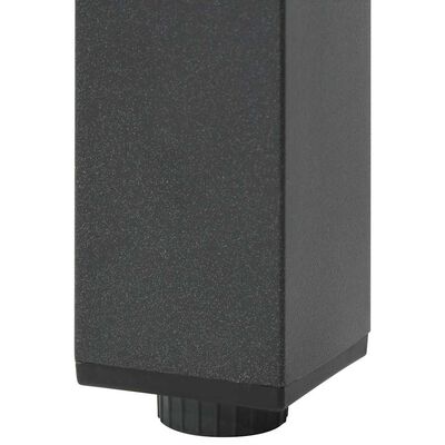 vidaXL Garden Table Black 190x90x74 cm Aluminium and Glass,  vidaXL Garden Table Black 190x90x74 cm Aluminium and Glass