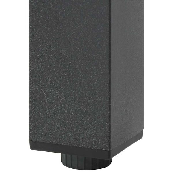 vidaXL Garden Table Black 190x90x74 cm Aluminium and Glass