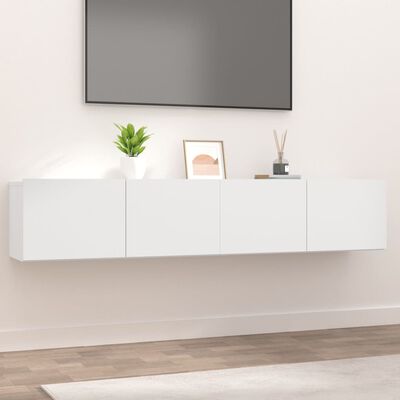vidaXL TV Cabinets 2 pcs White 80x30x30 cm Engineered Wood