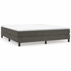 vidaXL Box Spring Bed Frame Dark Grey 180x200 cm Velvet