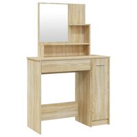 vidaXL Dressing Table with Mirror Sonoma Oak 86.5x35x136 cm, sonoma oak vidaXL Dressing Table with Mirror Sonoma Oak 86.5x35x136 cm