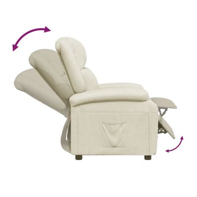 vidaXL Recliner Chair White Faux Leather