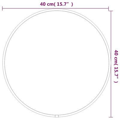 vidaXL Wall Mirror Black Ø 40 cm Round, black vidaXL Wall Mirror Black Ø 40 cm Round