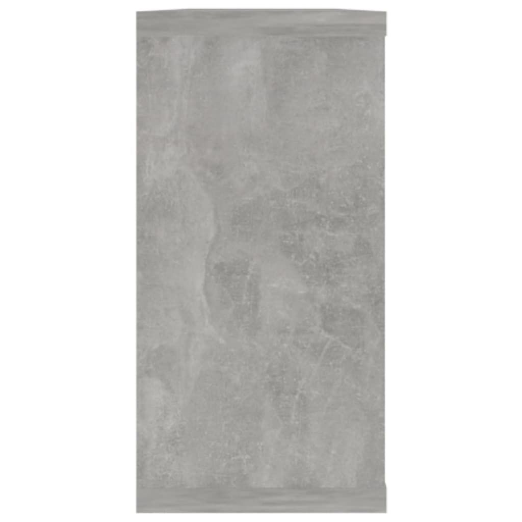 vidaXL Wall Cube Shelf 2 pcs Concrete Grey 100x15x30 cm Engineered Wood