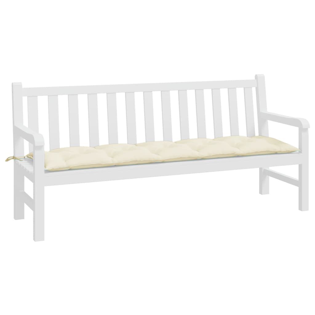 vidaXL Garden Bench Cushion Cream 180x50x7 cm Oxford Fabric
