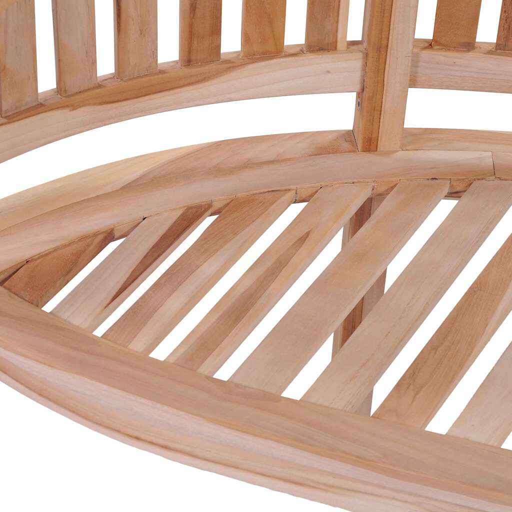 vidaXL Banana Bench 200 cm Solid Teak Wood