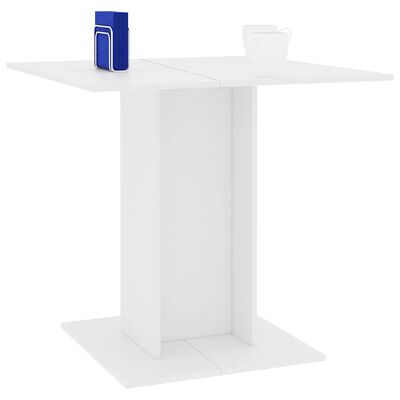 vidaXL Dining Table White 80x80x75 cm Engineered Wood, white vidaXL Dining Table White 80x80x75 cm Engineered Wood