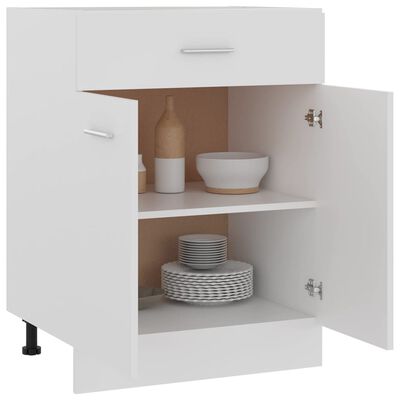 vidaXL Drawer Bottom Cabinet White 60x46x81.5 cm Engineered Wood, white vidaXL Drawer Bottom Cabinet White 60x46x81.5 cm Engineered Wood