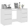 vidaXL Writing Desk White 140x50x77 cm Engineered Wood