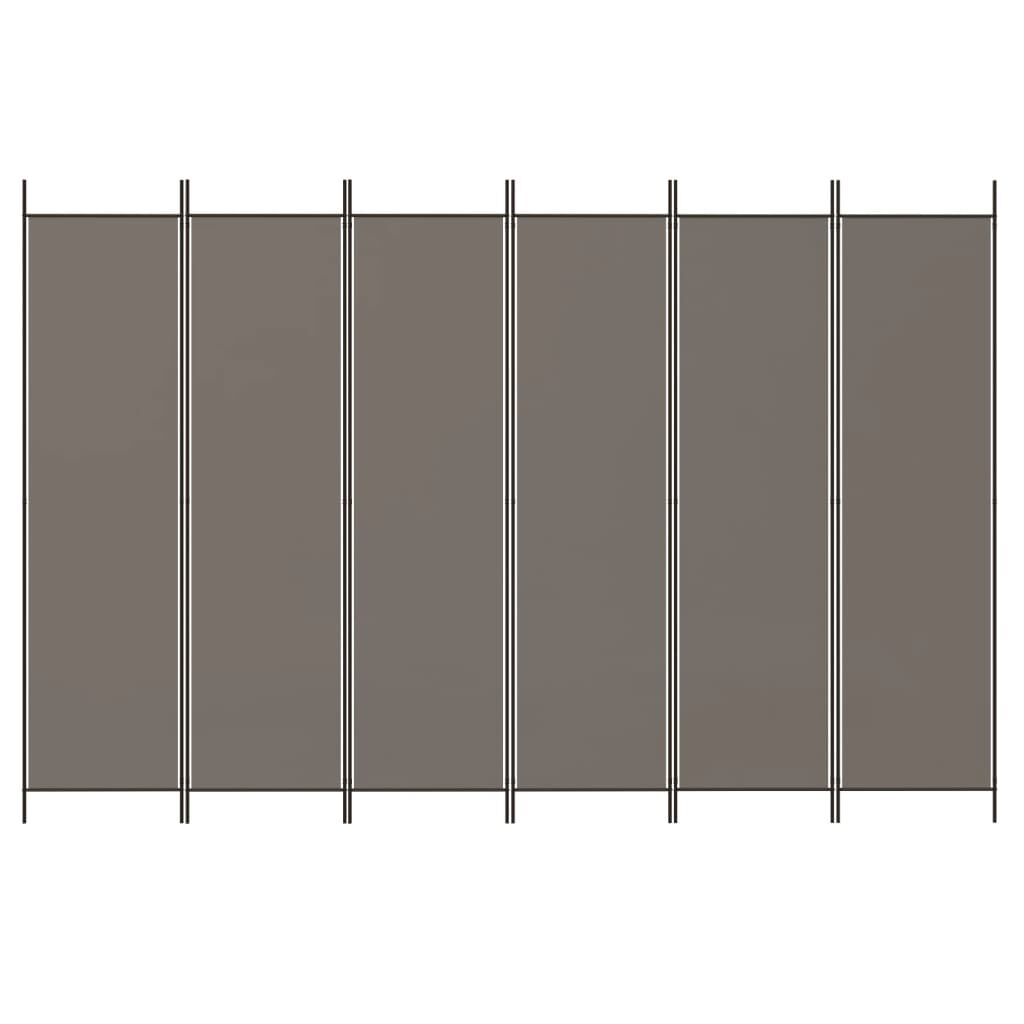 vidaXL 6-Panel Room Divider Anthracite 300x220 cm Fabric