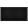 vidaXL Vinyl Storage Box Black 71x34x36 cm Engineered Wood