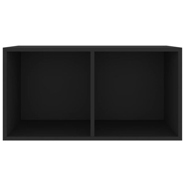 vidaXL Vinyl Storage Box Black 71x34x36 cm Engineered Wood