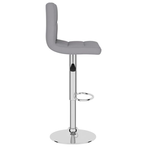 vidaXL Bar Stools 2 pcs Light Grey Fabric
