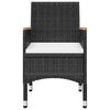 vidaXL 5 Piece Garden Dining Set Black